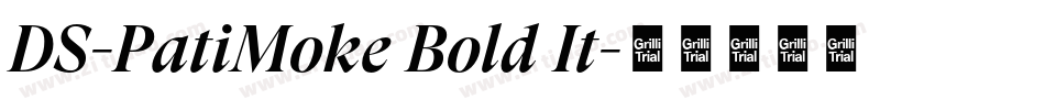 DS-PatiMoke Bold It字体转换